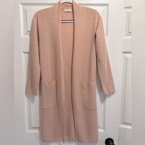 Aritzia BABATON Long Open Front Cardigan Duster Sweater LIKE NEW Size XXS